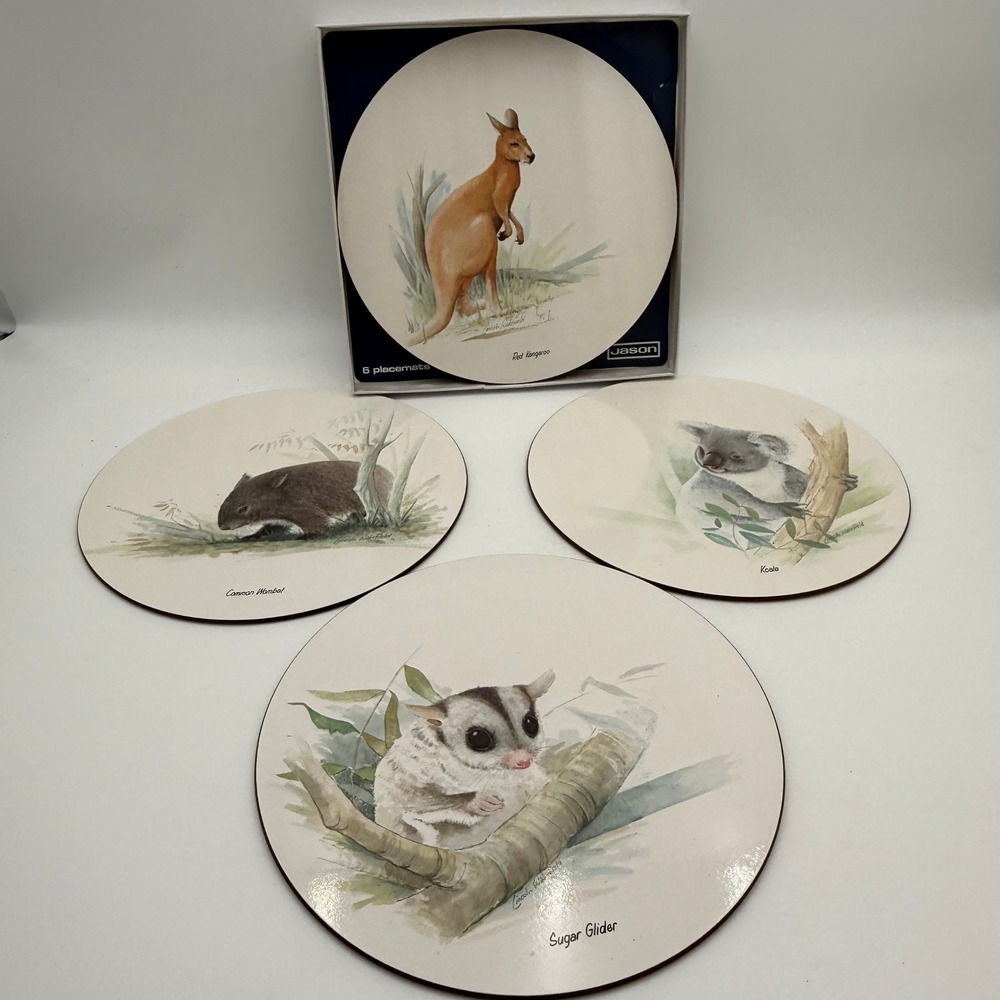 Jason Australian Wildlife Placemats Set of 4 Lincoln Wakefield Art Cork Backed